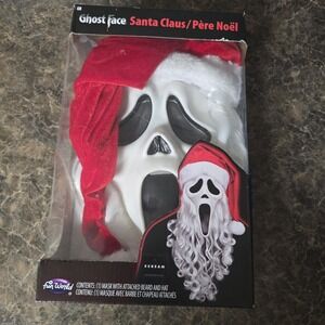 Ghost Face Halloween Santa Mask,  Fun World.